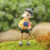 2 Pcs set Kawaii Ponyo on The Cliff Resin Figures Toy Gardening Boy Fish Ornament Action 3 - Studio Ghibli Shop