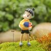 2 Pcs set Kawaii Ponyo on The Cliff Resin Figures Toy Gardening Boy Fish Ornament Action 4 - Studio Ghibli Shop