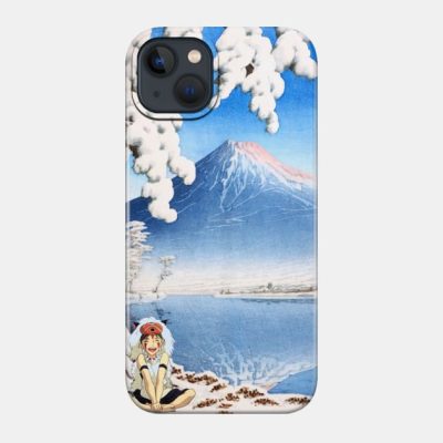Ukiyo E Snow And Mount Fuji Mononoke Phone Case Official Studio Ghibli Merch