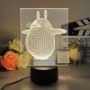 3D Led Lamp Spirited Away No Face Man Totoro Action Figure Nightlight Cute Room Decor Light - Studio Ghibli Shop