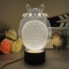 3D Led Lamp Spirited Away No Face Man Totoro Action Figure Nightlight Cute Room Decor Light 11 - Studio Ghibli Shop