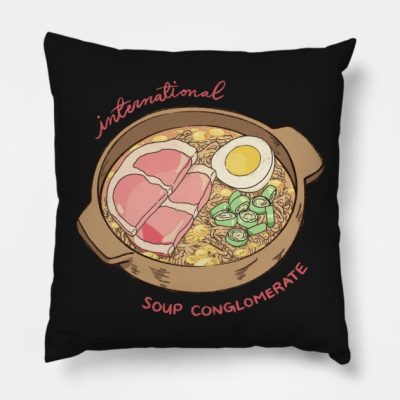 International Soup Conglomerate Logo Throw Pillow Official Studio Ghibli Merch