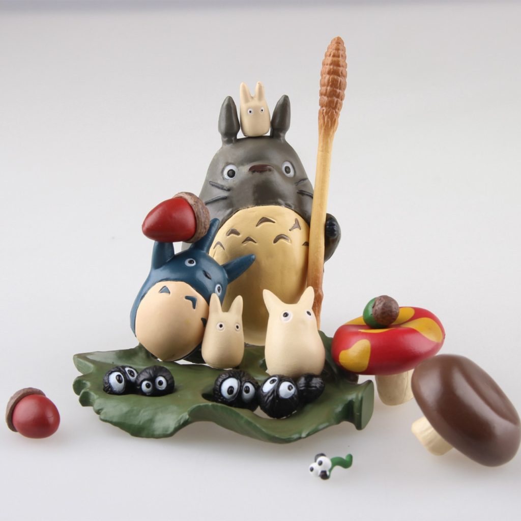 Anime Miyazaki Hayao My Neighbor Totoro with Umbrella Fried charcoal Figure Birthday gift Collectible Model ToyGarden 2 - Studio Ghibli Shop