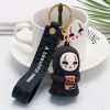 Anime Spirited Away Kawaii Keychain Cartoon Faceless Man Pendant Key Rings Lanyard Women Bag Toys Doll 1 - Studio Ghibli Shop