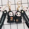 Anime Spirited Away Kawaii Keychain Cartoon Faceless Man Pendant Key Rings Lanyard Women Bag Toys Doll - Studio Ghibli Shop