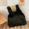 Cartoon Totoro Embroidery Lamb Fabric Handbag for Women Girls Japan INS Shoulder Bag Tote Bag Soft 2 - Studio Ghibli Shop