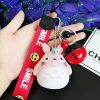 Charm Plush Totoro Keychain Totoro Bell Lovely Anime Cat Doll Bag Purse Soft Pendant Key Ring 4 - Studio Ghibli Shop