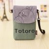 Fashion Canvas Women Messenger Bag Cartoon Totoro Pattern Embroidery Summer Student Girls Shoulder Bag Portable Phone 4 - Studio Ghibli Shop
