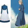 Howl s Moving Castle Anime Surrounding Clothes Maid Outfit Yellow Green Dress Sophie Halloween Cosplay Anime - Studio Ghibli Shop