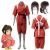 Japenese Anime Spirited Away Cosplay Suits Takino Chihiro Show Cosplay Costume Spirited Away Chihiro Ogino Pink - Studio Ghibli Shop