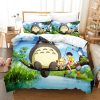 Miyazaki Hayao Spirited Away Bedding Set Quilt Studio Ghibli Totoro Duvet Cover Comforter Bedclothes Children Kid 3 - Studio Ghibli Shop