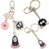 Spirited Away No Face Man Keychain Cartoon Fairydust Keyrings Car Bags Keyholder Alloy Pendants Key Chain - Studio Ghibli Shop