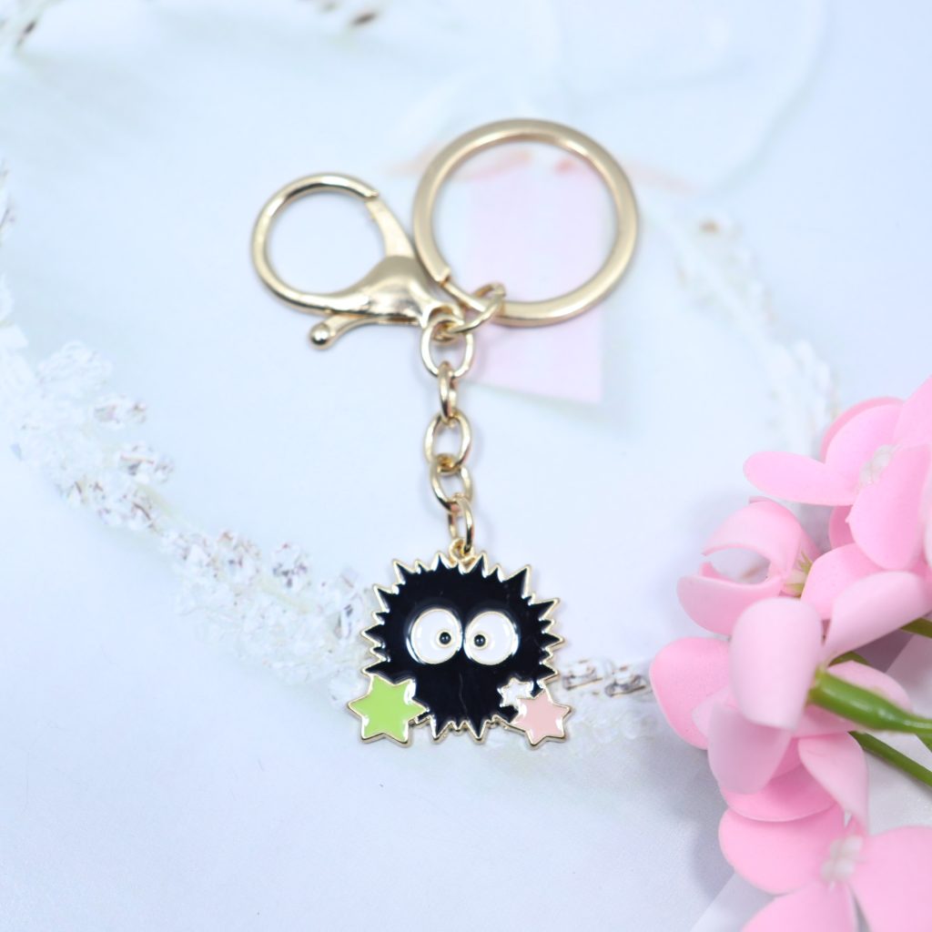 Spirited Away No Face Man Keychain Cartoon Fairydust Keyrings Car Bags Keyholder Alloy Pendants Key Chain 3 scaled - Studio Ghibli Shop