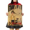TIE LER Hayao Miyazaki Anime Movie Poster Cartoon Does Retro Nostalgia Kraft Paper Poster Cafe Bar 11 - Studio Ghibli Shop