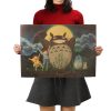 TIE LER Hayao Miyazaki Anime Movie Poster Cartoon Does Retro Nostalgia Kraft Paper Poster Cafe Bar 4 - Studio Ghibli Shop