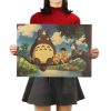 TIE LER Hayao Miyazaki Anime Movie Poster Cartoon Does Retro Nostalgia Kraft Paper Poster Cafe Bar 5 - Studio Ghibli Shop
