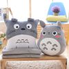 Totoro Plush Pillow Multifunction 3 in 1 Throw Pillow Totoro Hand Warm Pillow Cushion Baby Kids - Studio Ghibli Shop