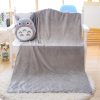 Totoro Plush Pillow Multifunction 3 in 1 Throw Pillow Totoro Hand Warm Pillow Cushion Baby Kids 2 - Studio Ghibli Shop