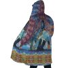 Trippy Castle in the Sky SG AOP Hooded Cloak Coat SIDE Mockup - Studio Ghibli Shop