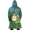 Trippy My Neighbor Totoro SG AOP Hooded Cloak Coat BACK Mockup - Studio Ghibli Shop