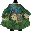 Trippy My Neighbor Totoro SG AOP Hooded Cloak Coat NO HOOD Mockup - Studio Ghibli Shop