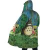 Trippy My Neighbor Totoro SG AOP Hooded Cloak Coat SIDE Mockup - Studio Ghibli Shop