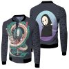 chihiro ogino love haku nigihayami kohaku nushi no face spirited away studio ghibli fan fleece bomber jacketle0qo - Studio Ghibli Shop