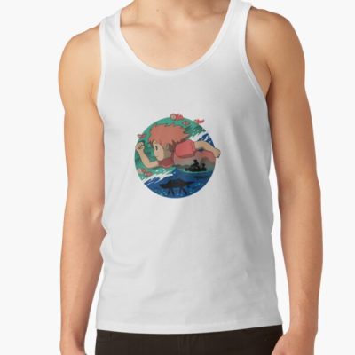 Kelalen Ponyo On The Cliff By The Sea Lungaku Tank Top Official Studio Ghibli Merch