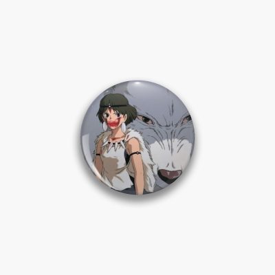 Princess Mononoke Draw Wolf Pin Official Studio Ghibli Merch