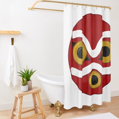 Princess Mononoke Mask Shower Curtain Official Studio Ghibli Merch