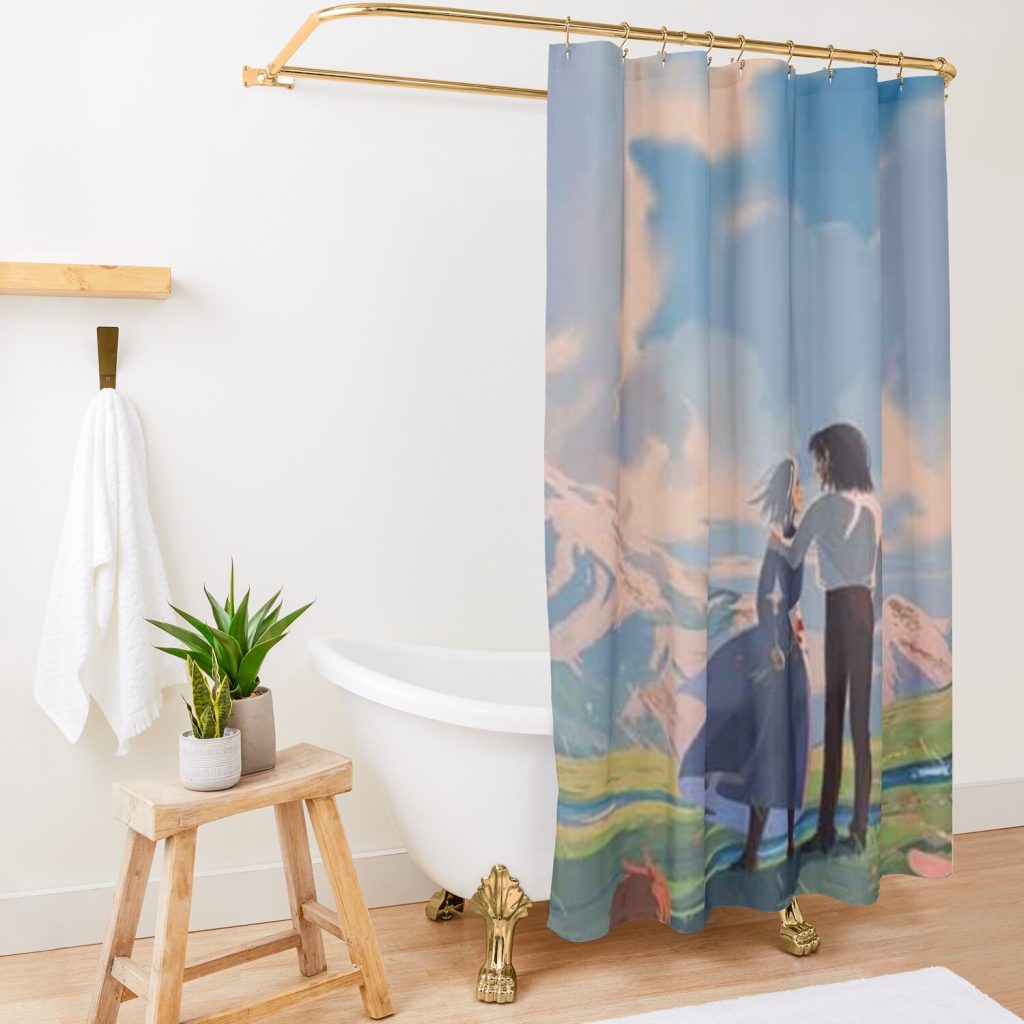 Howl'S Moving Castle Print Shower Curtain Official Studio Ghibli Merch