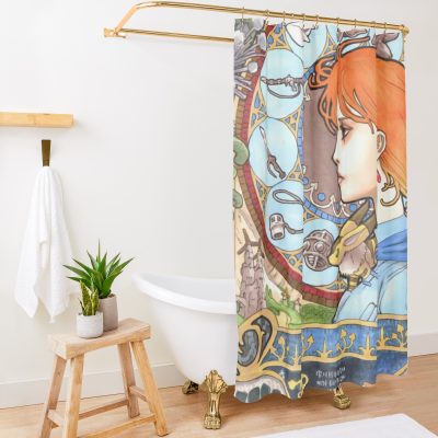 Vintage I Nausicaäs Of The Valleys Of The Winds Shower Curtain Official Studio Ghibli Merch