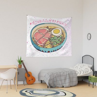 Ponyo Loves Ham Tapestry Official Studio Ghibli Merch