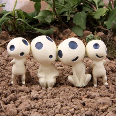 Miyazaki Princess Mononoke Kodama Tree Spirit Figures Studio Ghibli Mini Resin Action Figure Toys Collection Mode - Studio Ghibli Shop