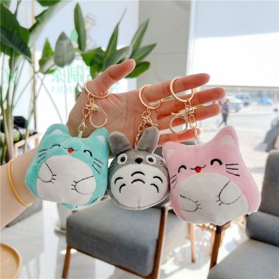 Totoro Cute Keychain Plush Toys Studio Ghibli Anime Keychain Stuffed Dolls Plushies Kawaii Accessories Room Decor - Studio Ghibli Shop