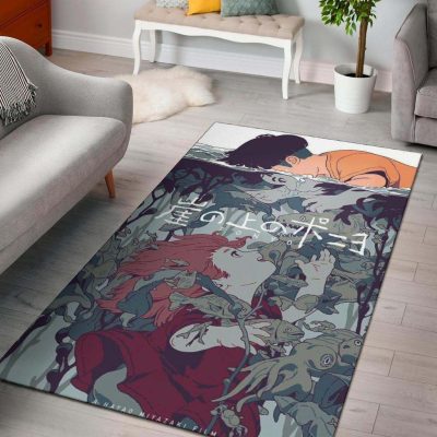 ponyo cliff studio ghibli area rug carpetkara4 - Studio Ghibli Shop