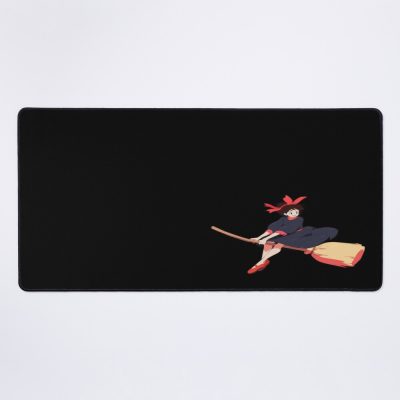 Anime Witch Girl Riding A Broomstick Mouse Pad Official Cow Anime Merch