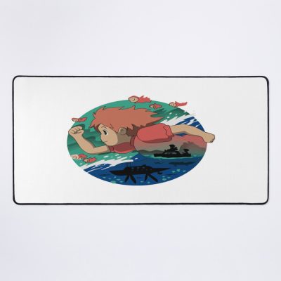 Kelalen Ponyo On The Cliff By The Sea Lungaku Mouse Pad Official Cow Anime Merch