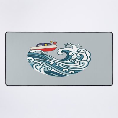 Boat On Big Wave Mouse Pad Official Cow Anime Merch