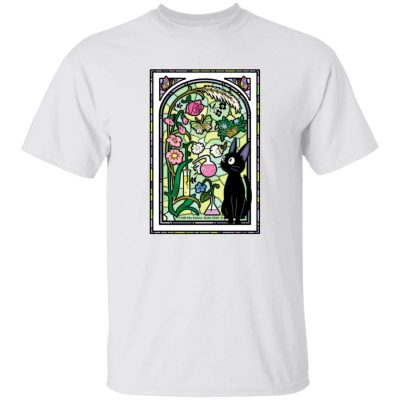 Studio Ghibli Jiji by the Stained Glass Window T-shirt