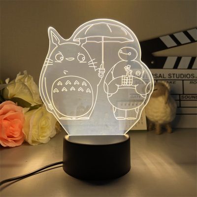 Studio Ghibli My Neighbor Totoro & Baymax 3D Led Lamp